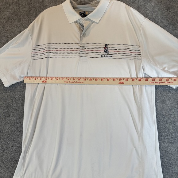 Callaway Opti-Dri Golf Polo Shirt Short Sleeve‎ White Size L - Picture 9 of 9